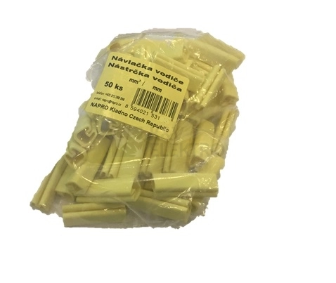 Obrázek produktu Dutinka značící žlutá pro průřez vodiče 10mm2 (50ks) 1