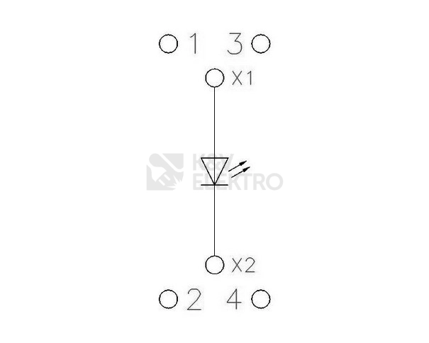 Obrázek produktu Světelné návěstí bílá 230V AC/DC EATON Z-EL/WH230 107494 2