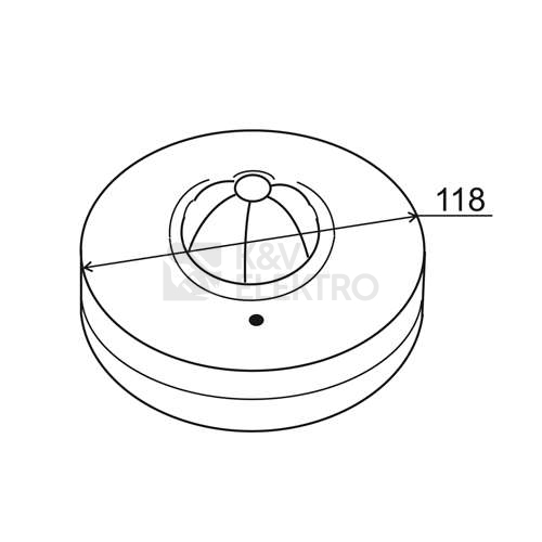 Obrázek produktu Pohybové čidlo ELEKTROBOCK LX28B stropní 360° 1