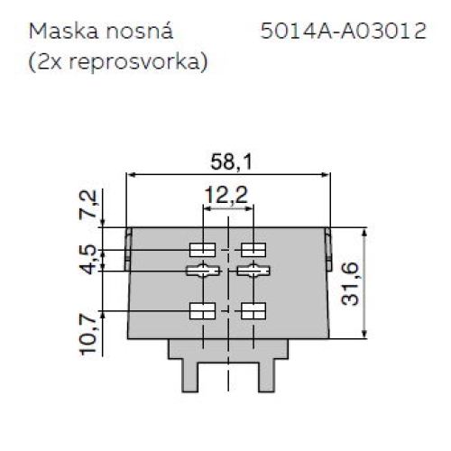 ABB nosná maska 5014A-A03012 Tango, Future Linear, Solo, Impuls, Alpha exclusive 1x repro