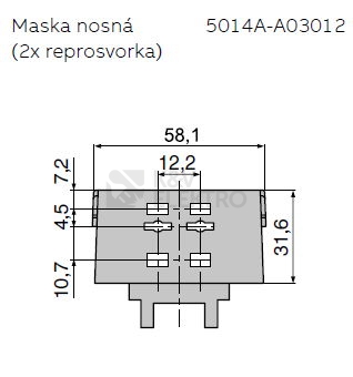 Obrázek produktu ABB nosná maska 5014A-A03012 Tango, Future Linear, Solo, Impuls, Alpha exclusive 1x repro 1