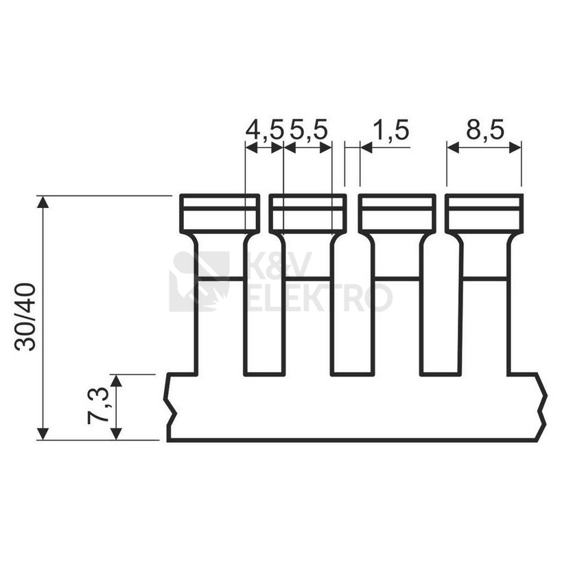 Obrázek produktu Rozvaděčový kanál KOPOS RK 30x30 LD 2m 1