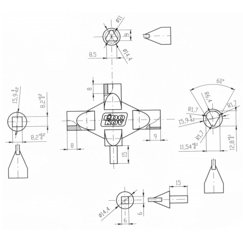 Klíč univerzální víceúčelový rozvaděčový Lidokov LK3 01.033 (obrázek 2)