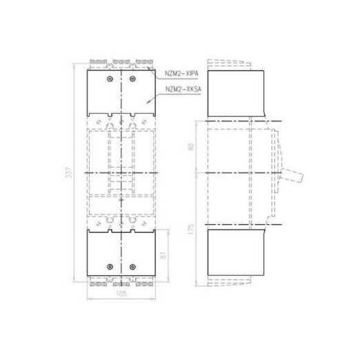 Kryt pro tunelové svorky/kabel.oka 3pól EATON NZM2-XKSA 260038