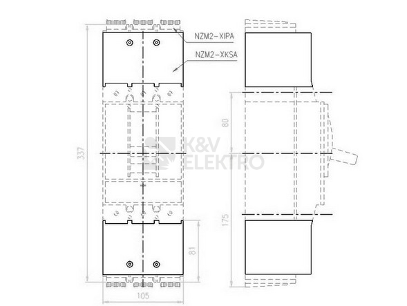 Obrázek produktu Kryt pro tunelové svorky/kabel.oka 3pól EATON NZM2-XKSA 260038 1