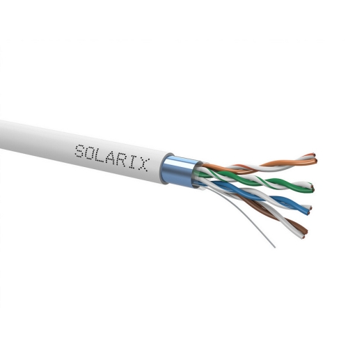 FTP kabel Solarix SXKD-5E-FTP-PVC šedý stíněný (box 305m)