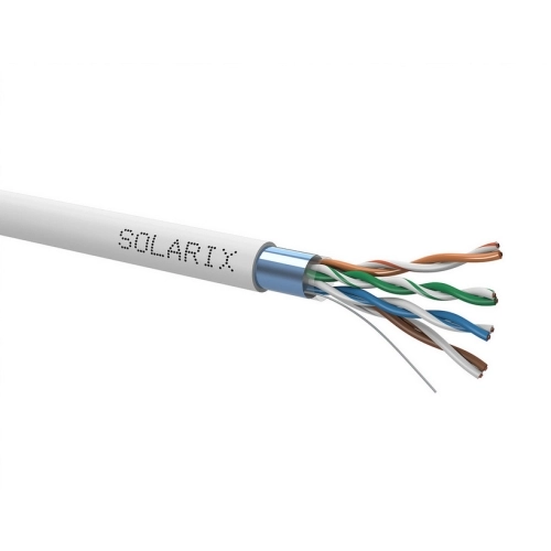 FTP kabel Solarix SXKD-5E-FTP-PVC šedý stíněný (box 305m)