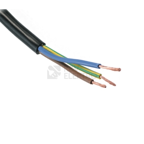 Kabel H03VV-F 3x0,75 trojlinka černá (CYLY 3Gx0,75)