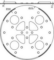 PODLOZKA PLAST D=370MM CERNA 102050