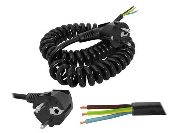 Obrázek produktu Flexošňůra 863157-1-101/5 3x1,5 černá kroucená pracovní délka cca 2m úhlová 0