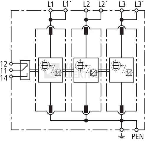 Obrázek produktu Svodič přepětí DEHNVENTIL s dálkovou signalizací 1