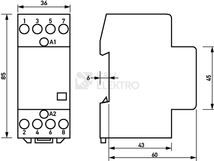 Obrázek produktu Instalační stykač Doepke HS25-40 25A/230V 4NO 09980408 1