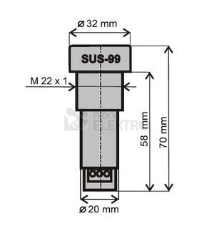 Obrázek produktu UKAZATEL STAVU SUS-99 R/G 24VDC 1