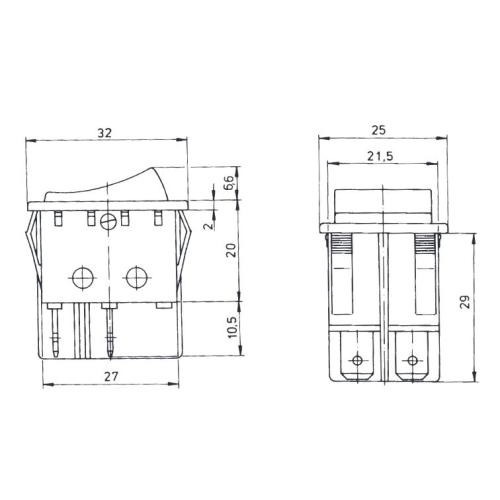 Vypínač vestavný 250V/16A 2P zelený podsvícený lightGRN I 4715