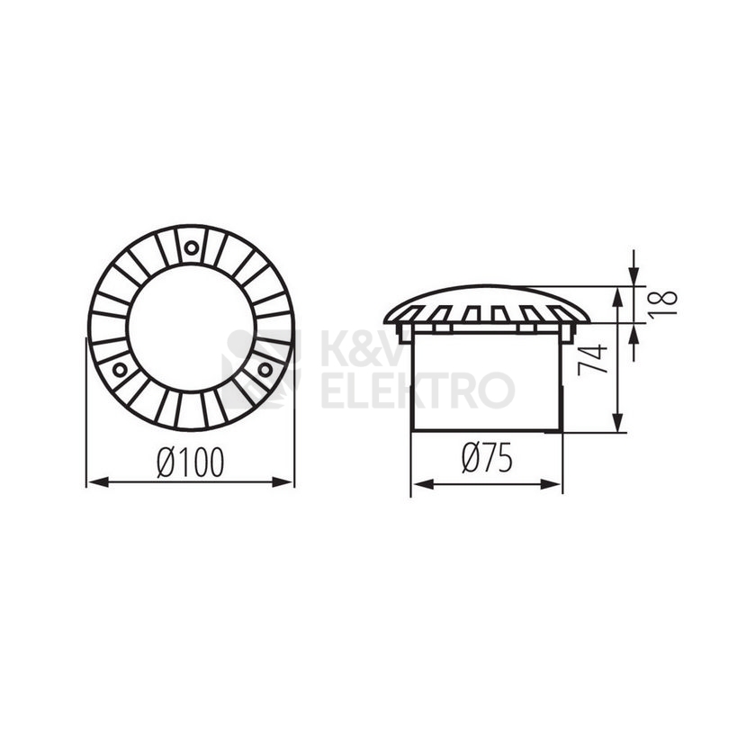 Obrázek produktu Nájezdové LED svítidlo Kanlux ROGER DL-LED12 IP66 07280 2