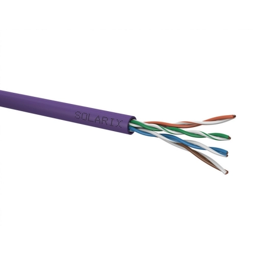 UTP kabel Solarix SXKD-5E-UTP-LSOH fialový (box 305m)