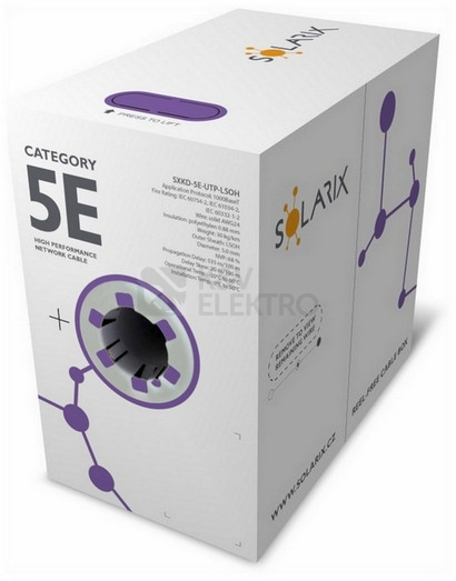 Obrázek produktu  UTP kabel Solarix SXKD-5E-UTP-LSOH (box 305m) 1