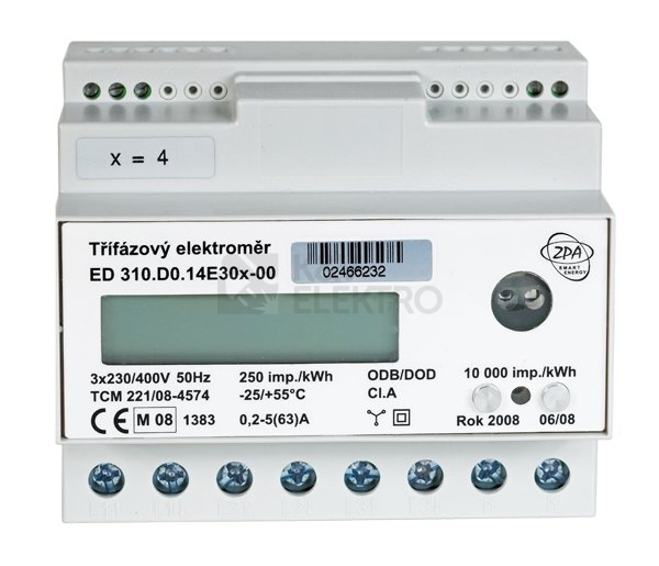 Obrázek produktu Elektroměr ED 310.DO 0,2-63A úředně ověřený 0