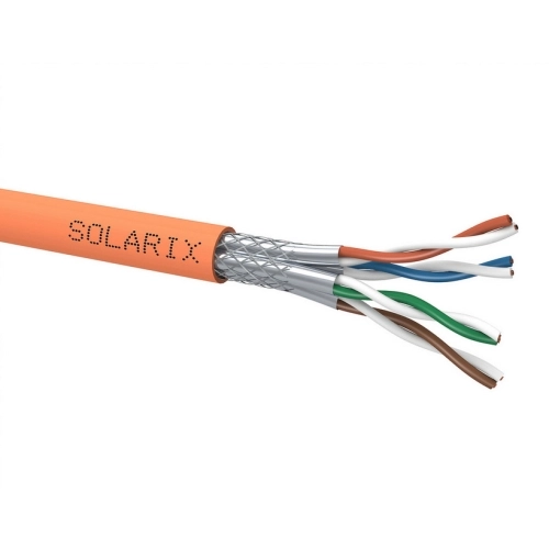 STP kabel Solarix SXKD-7-SSTP-LSOH oranžový dvojité stínění metráž