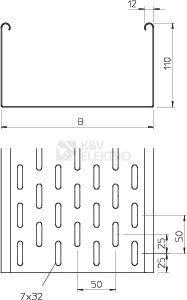 Obrázek produktu Kabelový žlab se spojovací sadou 110x200mm OBO SKS 120 FS 6061206 (3m) 1