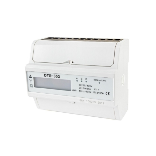 Elektroměr DTS 353-L 60A, 7mod., LCD, 3F, 1tarif, podružný 1000884