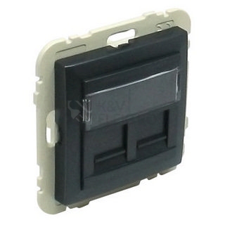 Obrázek produktu Efapel LOGUS 90 kryt dvojité datové zásuvky (pro RJ45 konektory) 90442 SIS - šedá 0