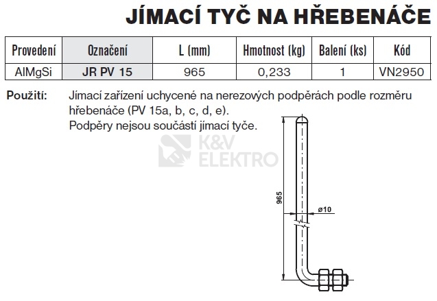 Obrázek produktu JIMACI TYC 1M JR PV 15 ALMGSI 1