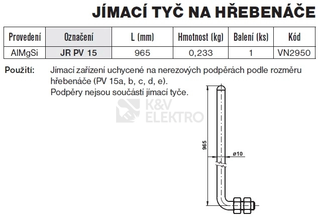 Obrázek produktu JIMACI TYC 1M JR PV 15 ALMGSI 1