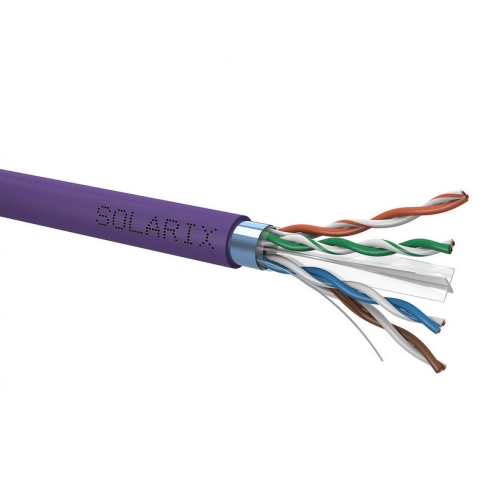 FTP kabel Solarix SXKD-6-FTP-LSOH fialový stíněný metráž