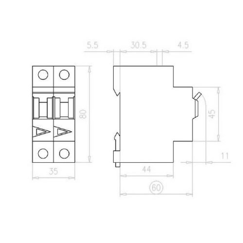 Jistič EATON PL7-B2/2 2A 165083 (obrázek 2)