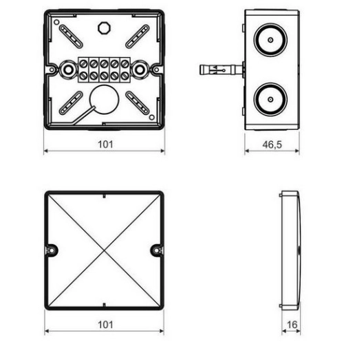 Krabice KOPOS KSK 100 PO IP66 100x100x60mm s požární odolností oranžová (obrázek 2)