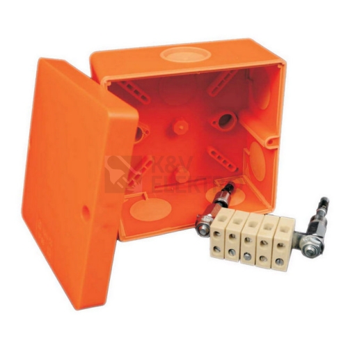  Krabice KOPOS KSK 100 PO IP66 100x100x60mm s požární odolností oranžová