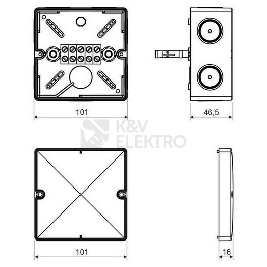 Obrázek produktu  Krabice KOPOS KSK 100 PO IP66 100x100x60mm s požární odolností oranžová 1