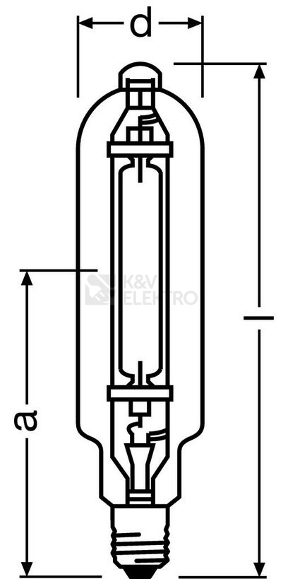 Obrázek produktu Výbojka OSRAM HQI-T 2000W/D/I E40 studená bílá 7450K 2