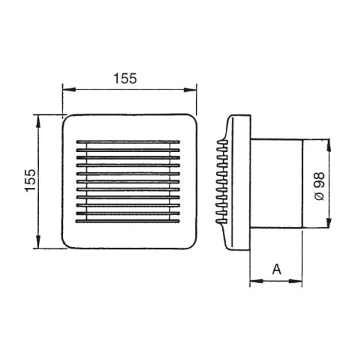 Elektricky ovládaná žaluziová klapka Soler & Palau EAK
