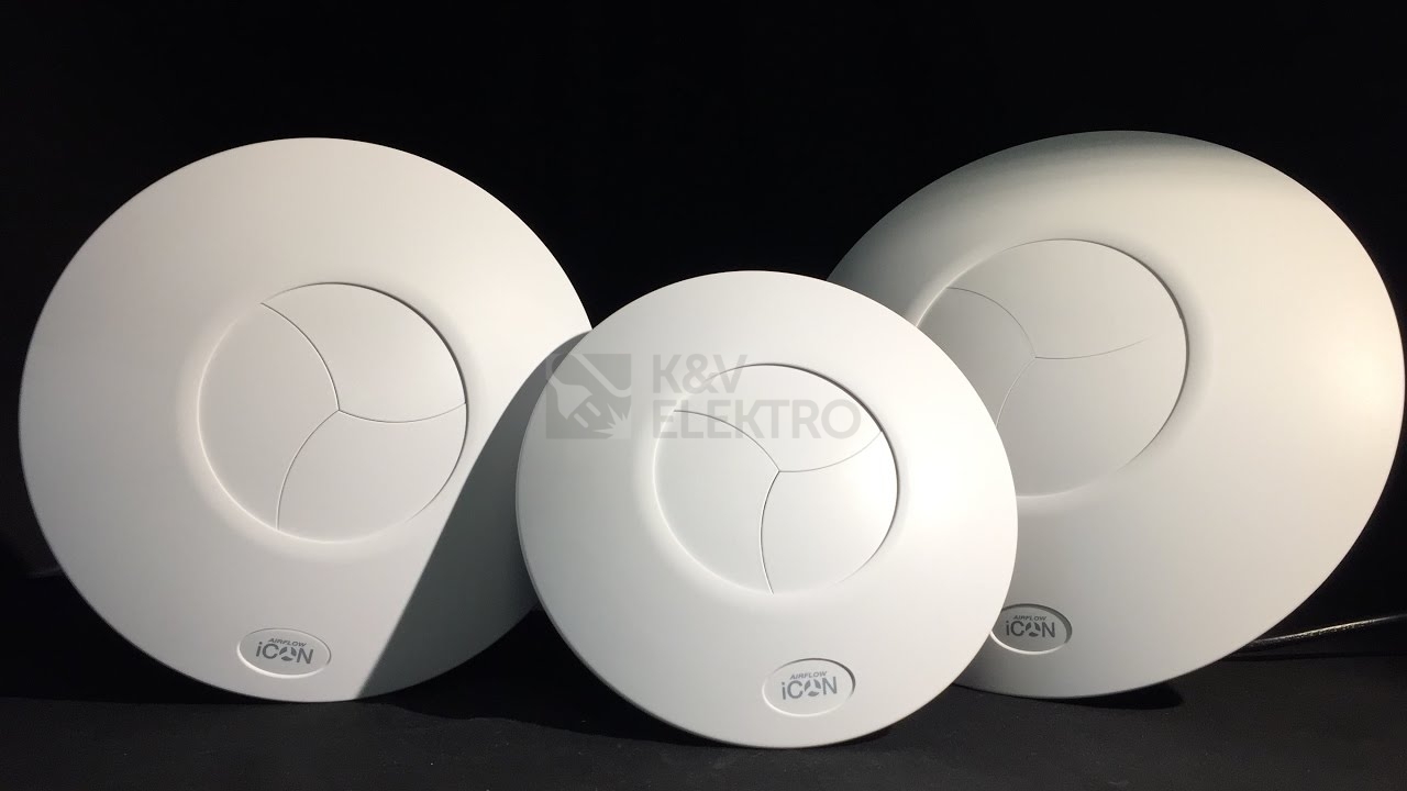 Obrázek produktu Axiální koupelnový ventilátor s automatickou žaluzií Airflow Icon 30 3