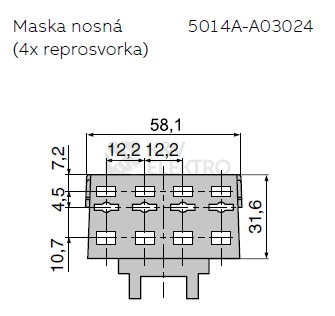 Obrázek produktu ABB nosná maska 5014A-A03024 Tango, Future Linear, Solo, Impuls, Alpha exclusive 2x repro 1