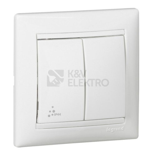 Legrand Valena vypínač č.6+6 IP44 bílá 770098