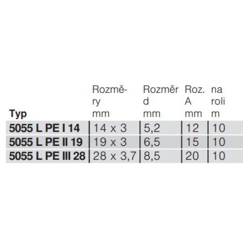 Kovová montážní páska OBO 5055 L PE I 14 14x3mm délka 10m 1473220