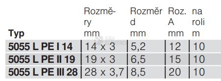 Obrázek produktu  Kovová montážní páska OBO 5055 L PE I 14 14x3mm délka 10m 1473220 1