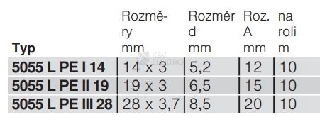 Obrázek produktu Kovová montážní páska OBO 5055 L PE I 14 14x3mm délka 10m 1473220 1