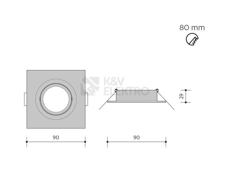 Obrázek produktu  Podhledové svítidlo Panlux HVD-HR50/AL stříbrná 2