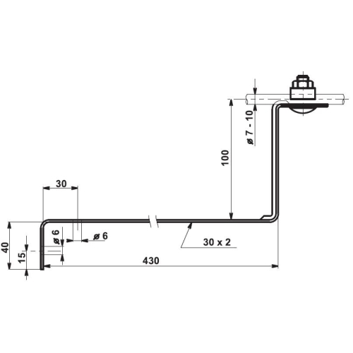 Podpěra vedení pod tašky nerez PV 11C N TREMIS VN2172