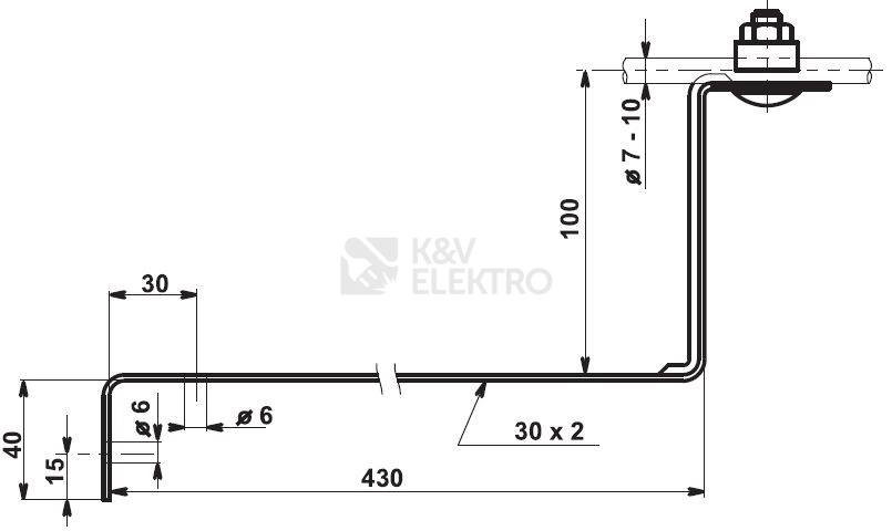 Obrázek produktu Podpěra vedení pod tašky nerez PV 11C N TREMIS VN2172 1
