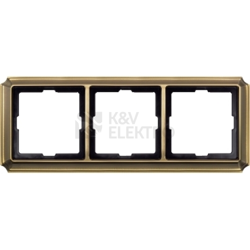 Schneider Electric Merten Antique trojrámeček antique brass MTN483343