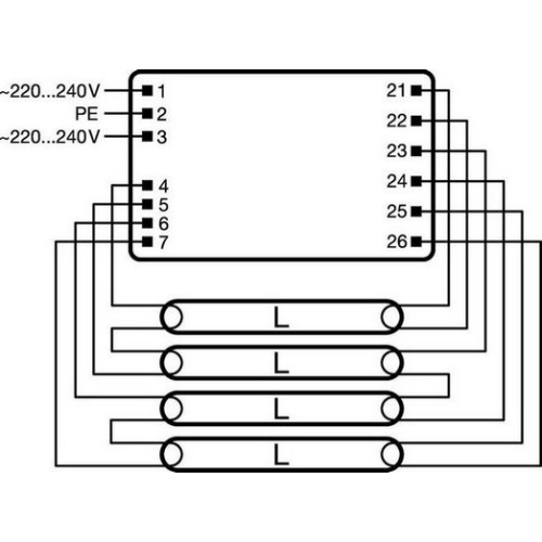 Elektronický předřadník OSRAM QT-FIT8 3X18,4X18/220-240 (obrázek 6)