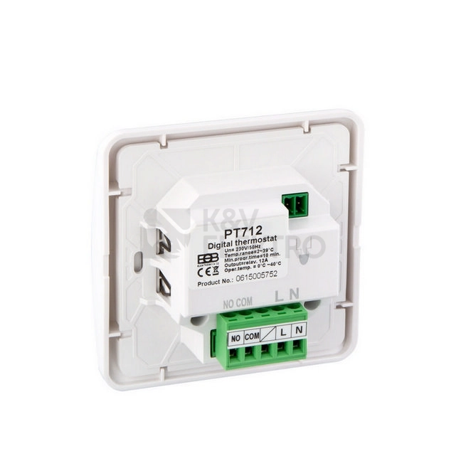 Obrázek produktu Pokojový digitální termostat ELEKTROBOCK PT712 pro podlahové vytápění 2