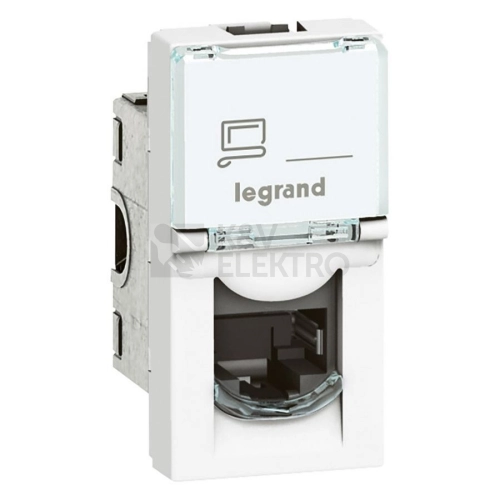  Legrand Mosaic zásuvka RJ45 1modul kategorie 6 UTP bílá 76561