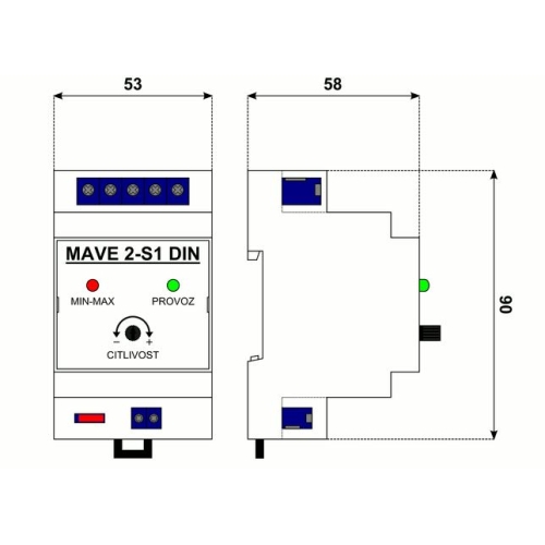 Hladinový spínač MAVE 2-S1 DIN