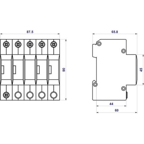 Svodič přepětí Hakel HLSA12,5 PV 1500 pro fotovoltaické systémy